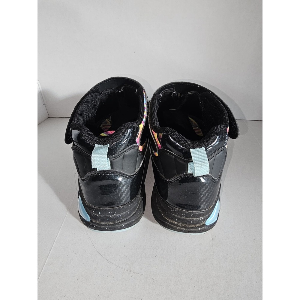 AND1 Boys Basketball Shoes Size 5 Black Multicolor High Top‎ Zip Strap - Picture 4 of 7